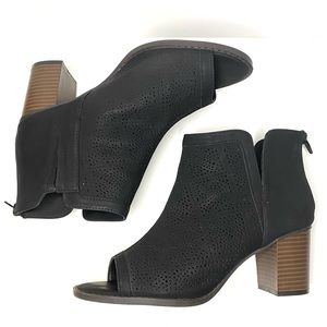 Cato Laser Cut Peep Toe Booties